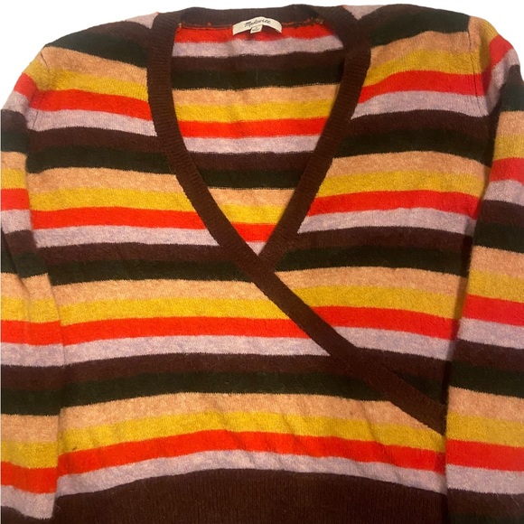 Madewell striped wrap sweater; size M - Picture 10 of 12